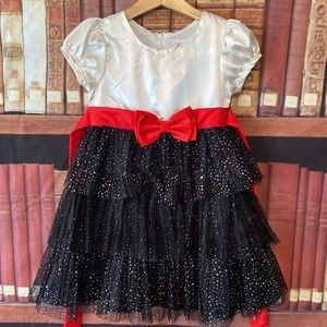 Nannette Girl Satin‎  & tulle formal sparkly dress 3T